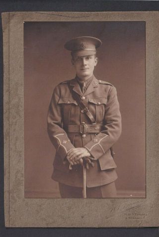 Military - Ww1 Photo Officer Of The Suffolk Regiment - Image 14 X 10 Cm