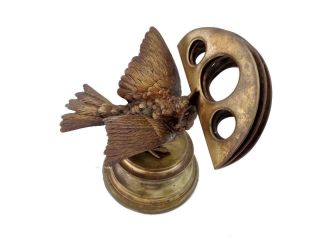 19th Century French Bronze of a Songbird Holding a Letter Holder after MOIGNIEZ 2
