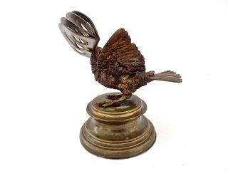 19th Century French Bronze of a Songbird Holding a Letter Holder after MOIGNIEZ 4