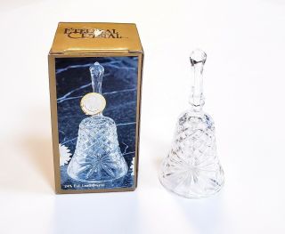Eternal Crystal Dinner Bell Clear Ornate 24 Full Lead Cut Crystal 5 " Tall