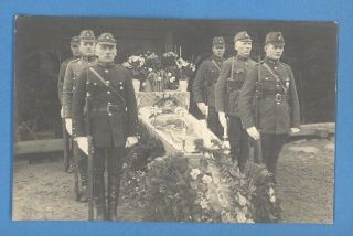 Antique Post Mortem Man In Casket Vintage Funeral Photo Postcard 214