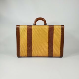 Vintage Small Yellow Tweed Striped 18 
