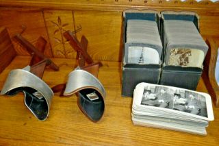 Antique Underwood Stereo Viewers W/ Keystone Wwi Vol.  1 - 4 Cards,  More