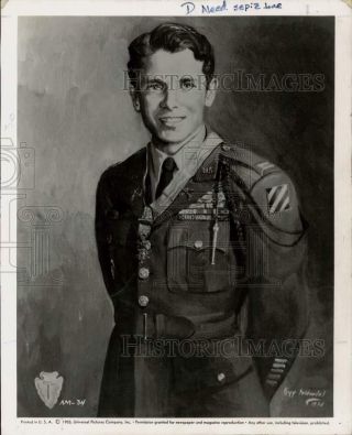 1955 Press Photo Illustration Of Audie Murphy,  World War Ii Veteran And Actor