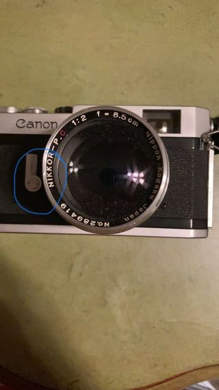 Vintage Canon Camera No.  796306 W/ Nikkor Kogaku Lens P.  C.  - 1:2 2