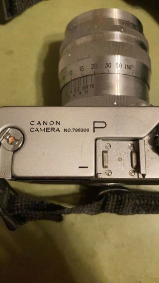 Vintage Canon Camera No.  796306 W/ Nikkor Kogaku Lens P.  C.  - 1:2 5