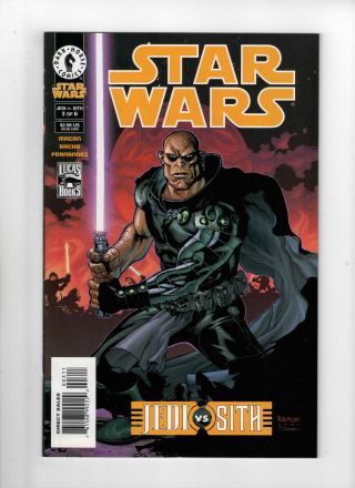 Star Wars: Jedi Vs Sith 3 Dark Horse Comics 2001 Darth Bane Cover 1st Print