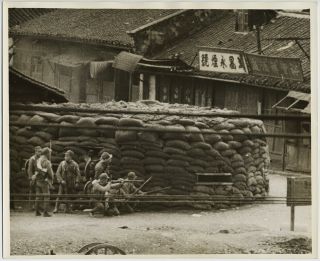 Extraordinary Sino - Japanese Japan China War Press Photo Japanese Shoot Snipers