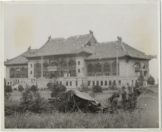 Sino - Japanese Japan China War Press Photo Shelled Civic Center Japanese Kiangwan