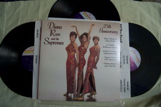 Diana Ross & The Supremes W/ Book 3 Records Vinyls Album