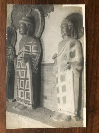 China Old Postcard Chinese Buddha Statues Amoy Canton Swatow Shanghai