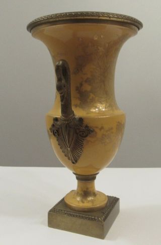 A 19th C.  SEVRES - STYLE PORCELAIN URN WITH GILT BRONZE MOUNTS 4