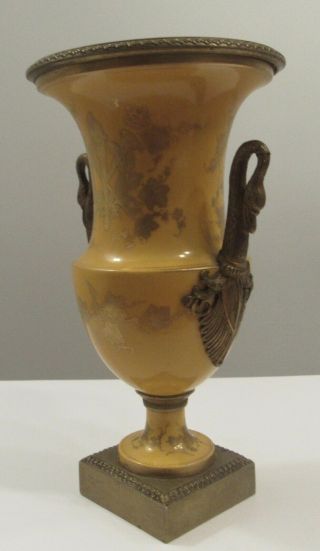 A 19th C.  SEVRES - STYLE PORCELAIN URN WITH GILT BRONZE MOUNTS 5