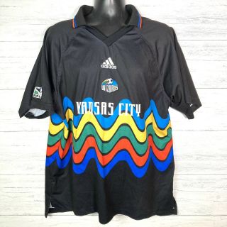 Rare Vintage 1998 Adidas Kansas City Wizards Rainbow Home Jersey Size Xl