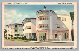 Peter Miller Hotel Miami Beach Vintage Linen Exclusive Clientele Jewish Judaica