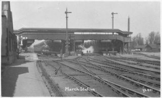 March Railway Station Rp Old Postcard