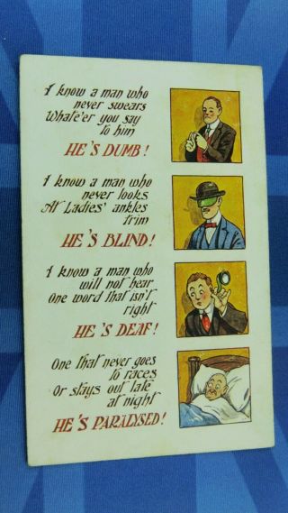 Vintage Donald Mcgill ? Comic Postcard 1910 