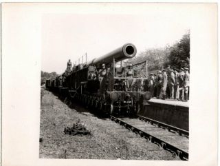Press Photo Ww2 18 Inch Hmg Boche Buster Railway Gun In Se 20.  6.  1941