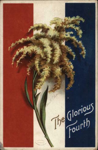 July 4th 1912 Ellen Clapsaddle The Glorious Fourth Postcard 1c Stamp Vintage