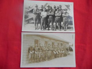 Rppc Real Photo Postcards Ww1 Soldiers World War 1 Uniforms With Mess Kits Pans