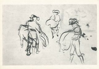 Sketch Of The Killin 1900 Pc Vintage Art Postcard By Pablo Picasso Edition 1980s
