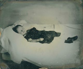 Sixth Plate Ambrotype Post Mortem Of Little Girl