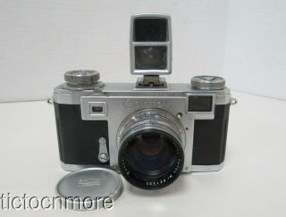 Vintage Zeiss Ikon Contax Camera W/ Zeiss - Opton Sonnar Lens 1:1.  5 F= 50mm