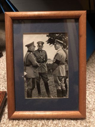 World War 2 Ww2 Framed Photo Uncle Adolf Rommell German Military