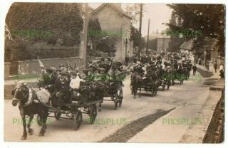 Old Postcard Coronation Procession Castle Donnington Derbys Real Photo 1911 ?