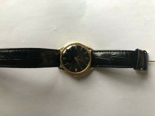 Ulysse Nardin Vintage Watch,  Automatic,  Gold Case,  Black Dial,  Sweep Second Hand