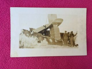 1920 Rppc Vintage Postcard Aviation Plane Wreck Airplane Crash Disaster Mexico
