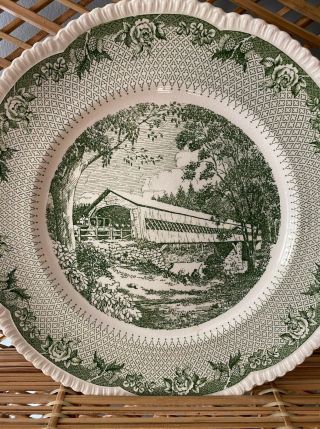Vintage Set Of 5 English Wedgwood Cauldon Lace Dartmouth College Plates