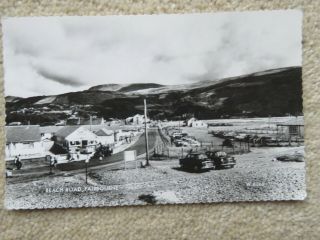 Vintage 1965 Fairbourne Beach Road Old Cars Real Photo Postcard
