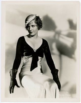 Elegant Hollywood Ingénue Madge Evans 1930s Art Deco Glamour Photograph