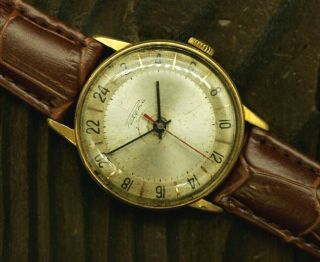 Vintage Watch Raketa Baltika 24 Hours Very Rare Mechanical Men 