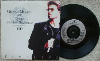 Queen / George Michael / Lisa Stansfield - Five Live E.  P - R 6340 Ex - 7 " 33 1/3