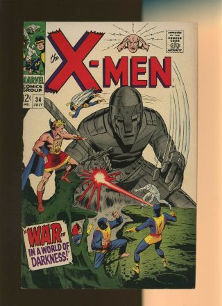 X - Men 34 Fn 5.  5 1 Book War In A World Of Darkness By Roy Thomas & Dan Adkins
