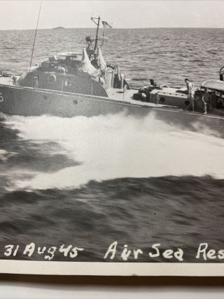 1945 US Navy Air Sea Rescue Boat in Okinawa WW2 era 8x10 Photo 3