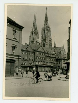 Ww2 Photograph 1945 France Germany Remagen Regensburg Main Square Photo