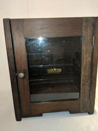 Vintage Barber Medical Antiseptic Sterilizer Wood Cabinet Box 1900 