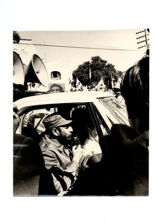 1971 Rare Revolution Leader Fidel Castro Chile Image Orig Liborio Noval Photo V2