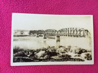 Rppc Vintage Postcard Bridge Santa Fe Million Dollar Parker Arizona Railroad