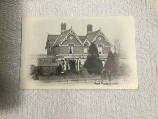 Old Postcard - Heck House,  6 Augusta Street,  Grimsby,  Lincolnshire
