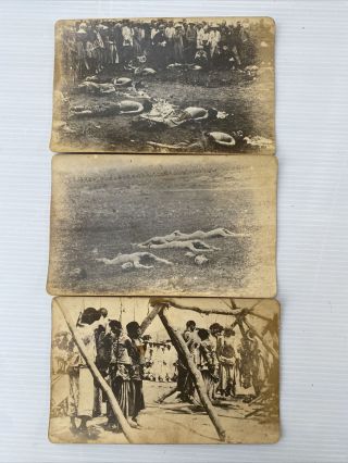 Executions In Harbin China 3 Old Real Photo Postcard C1910