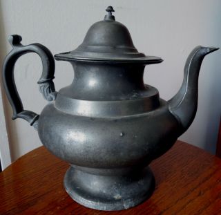 J Danforth American Pewter Tea Pot C 1825