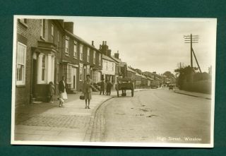 Winslow,  High Street With Horse & Cart,  Vintage Postcard