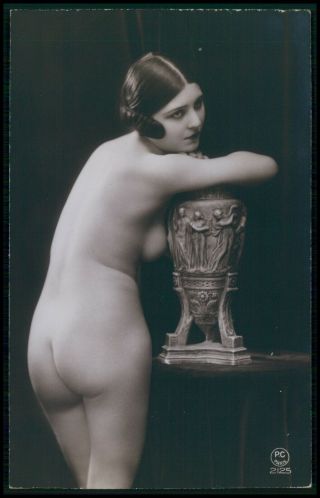 Miss Jeanne Juilla French Nude Woman Risque Curiosa Rppc Old 1920 Photo Postcard