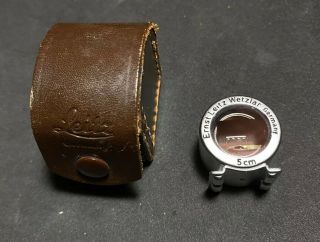Vintage Leica Leitz 5cm 50mm Brightline Viewfinder Sbooi Finder With Case Minty