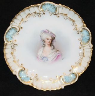 Artist Signed Sevres Portrait Plate Princess De Lamballe