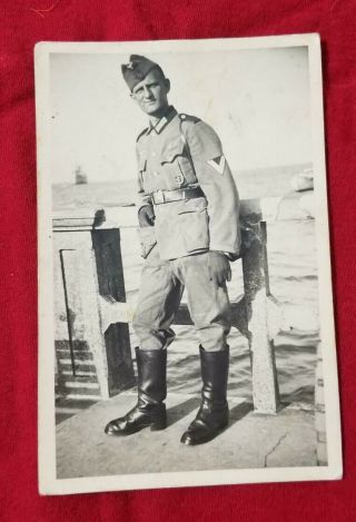 Wwii Ww2 German Military Army Soldier Portrait Photo Photograph Postcard